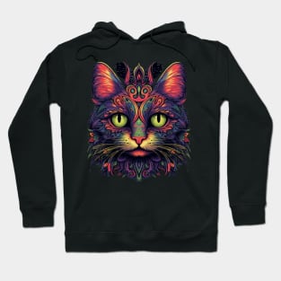 Colorful Abstract Cat Hoodie
